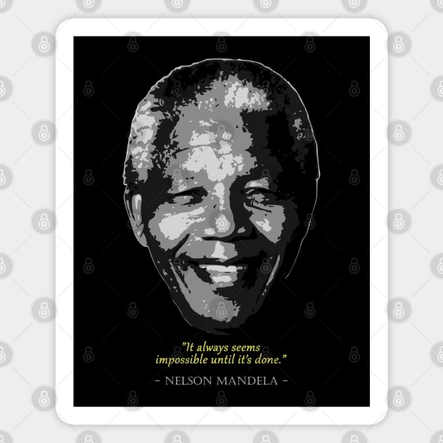 Nelson Mandela Quote Magnet by Nerd_art